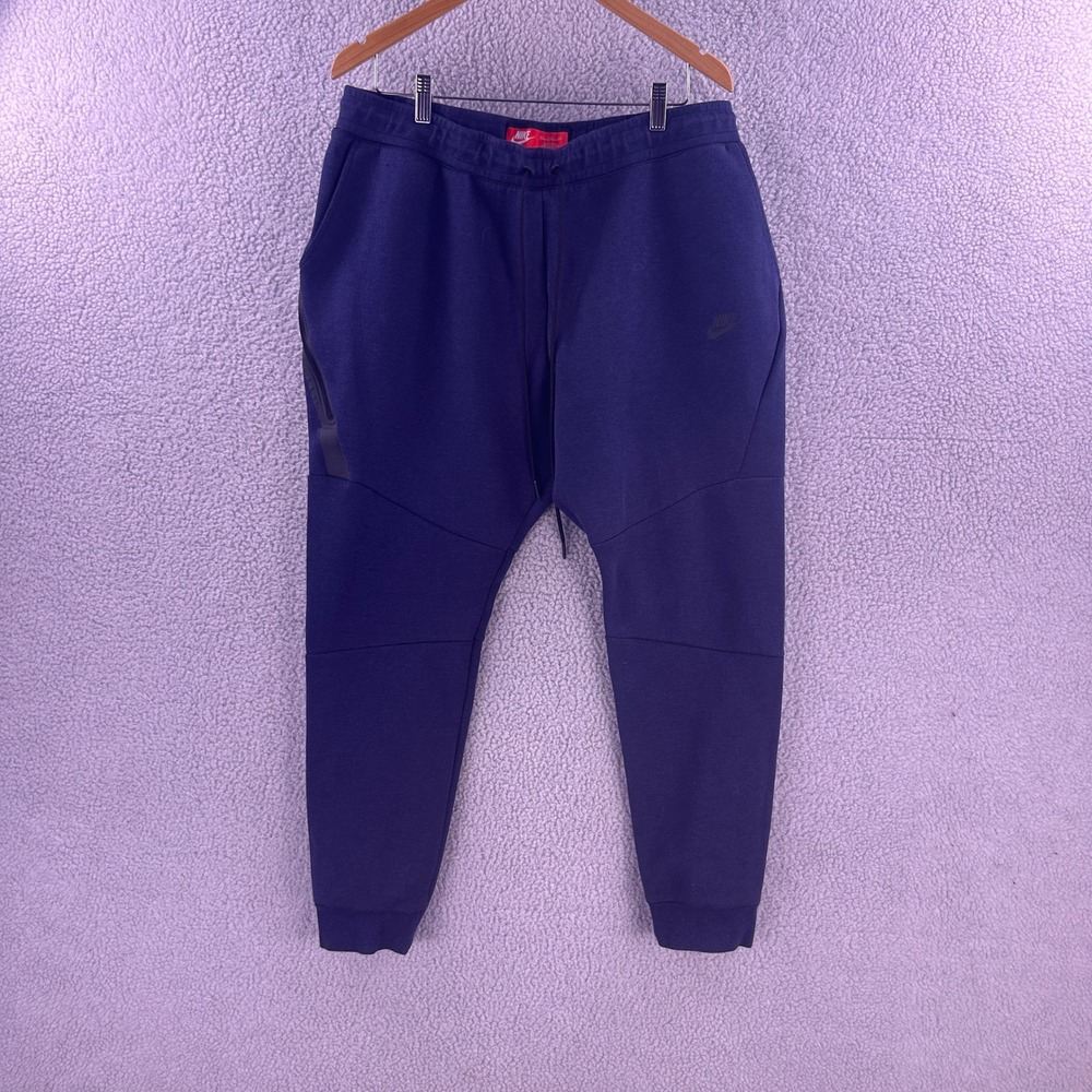 Nike Tech Fleece Joggers Mens XXL Navy Blue Tapered Sweatpants 805162-473